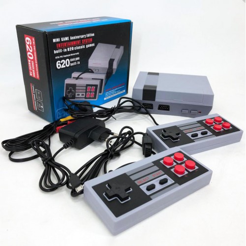 Ігрова приставка GAME NES 620 / 7724 два джойстики 620 вбудованих ігор 8bit Av-Вихід, приставки денді