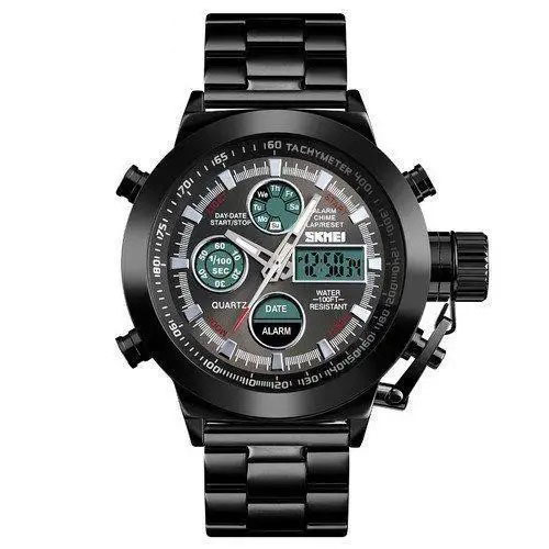 Годинник наручний чоловічий SKMEI 1515BK BLACK, годинник наручний електронний тактичний. Колір: чорний