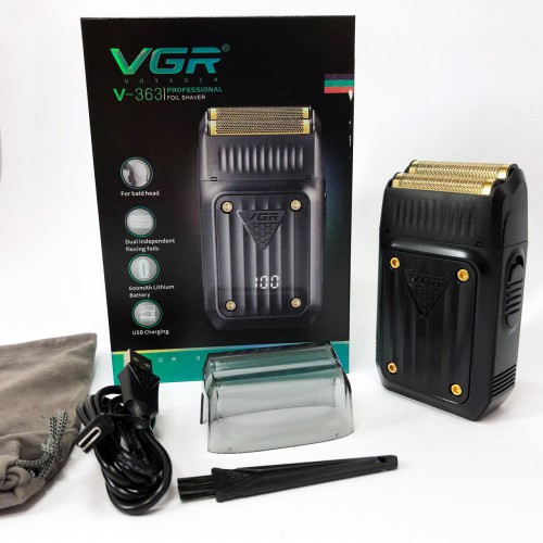 Електробритва VGR V-363, Тример для вусів, Електробритва з насадками для бороди, Тример бездротової