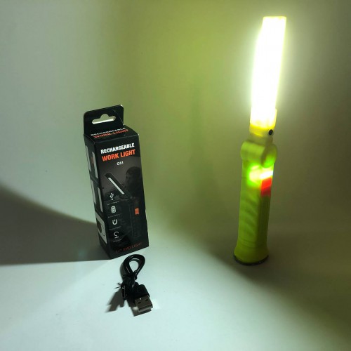 Ліхтар поворотний Worklight G51-LED-COB з магнітом та гаком, Кемпінговий складаний ліхтар