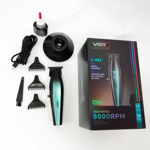 Машинка для стрижки волосся з потужним мотором XPRO VGR V-992 з насадками 1-2-3 мм