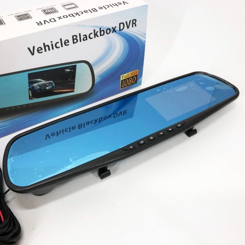 Автомобільний відеореєстратор-дзеркало L-9004 LCD 3.5'' 2 камери 1080P Full HD