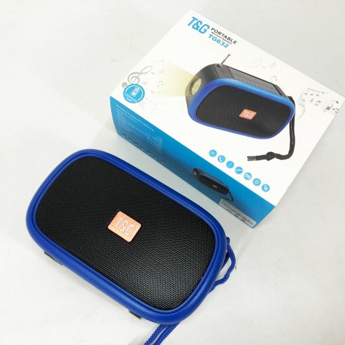 Bluetooth-колонка TG632 з радіо, ліхтарем, сонячною батареєю та гучномовцем. Колір: синій