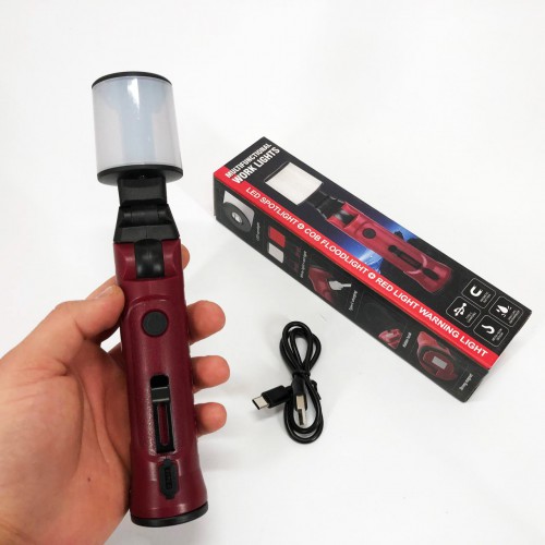 Ліхтар акумуляторний WORKLIGHT-072-XPE 10W 350Lm з гаком та магнітом, Багатофункціональний LED ліхтар