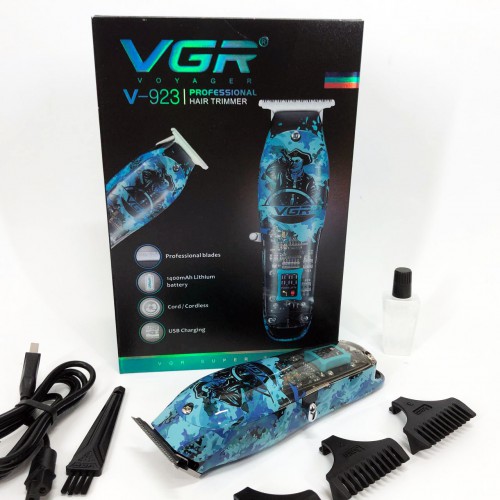 Тример для волосся та бороди професійний VGR V-923 акумуляторний з LED-індикатором