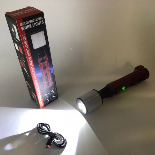 Ліхтар акумуляторний WORKLIGHT-072-XPE 10W 350Lm з гаком та магнітом, Багатофункціональний LED ліхтар