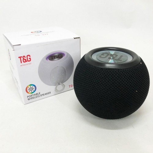 Бездротова потужна колонка TG337 з Bluetooth, RGB-підсвічуванням та радіо. Колір: чорний