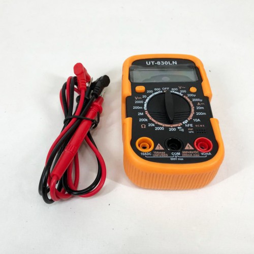 Мультиметр DT-830 LN з підсвічуванням та звуком ABaTap до 750 В Помаранчевий, тестер для вимірювання напруги