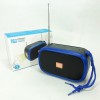 Bluetooth-колонка TG632 з радіо, ліхтарем, сонячною батареєю та гучномовцем. Колір: синій