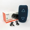 Bluetooth-колонка TG657 з RGB підсвічуванням 1500 mAh, музичні стовпчики для вулиці. Колір: синій