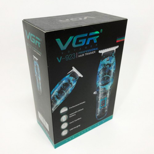 Тример для волосся та бороди професійний VGR V-923 акумуляторний з LED-індикатором