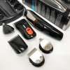 Машинка для стрижки 5в1 Geemy GM-853 стайлер, бритва, триммер на акумуляторі нержавіюча сталь 6 насадок