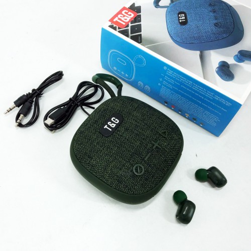 Колонка-Bluetooth із навушниками TG813. Колір: зелений