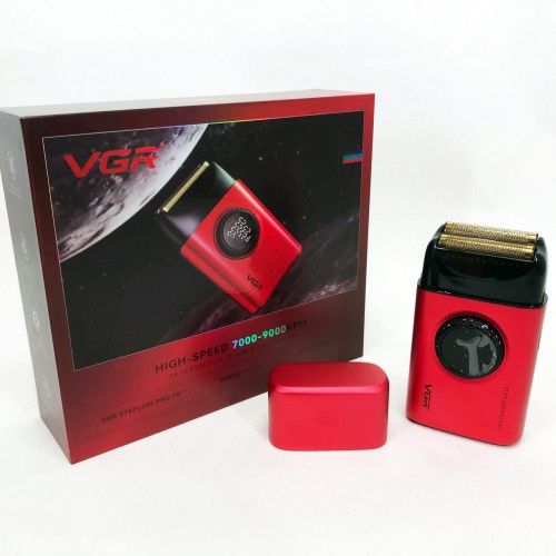 Електробритва VGR V-377 RED шейвер, Електрична акумуляторна бритва для гоління, шейвер чоловічий