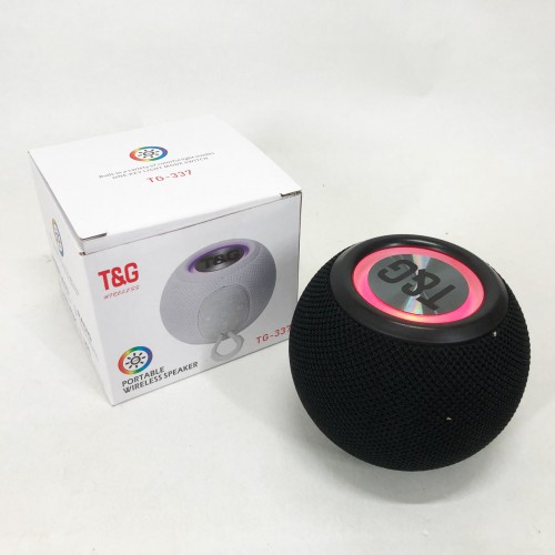 Бездротова потужна колонка TG337 з Bluetooth, RGB-підсвічуванням та радіо. Колір: чорний