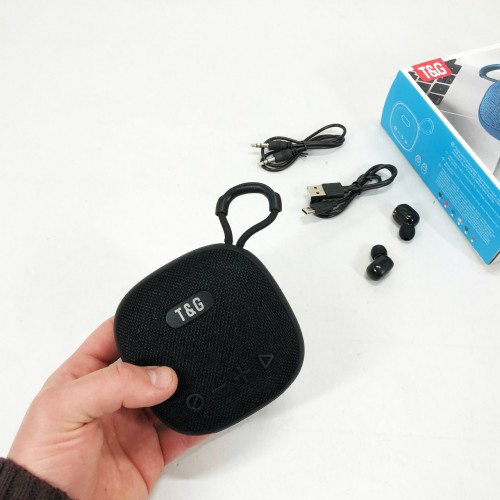 Колонка-Bluetooth із навушниками TG813. Колір: чорний