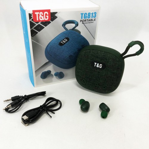 Колонка-Bluetooth із навушниками TG813. Колір: зелений