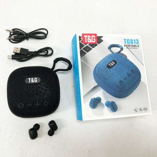 Колонка-Bluetooth із навушниками TG813. Колір: чорний