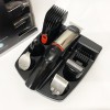 Машинка для стрижки 5в1 Geemy GM-853 стайлер, бритва, триммер на акумуляторі нержавіюча сталь 6 насадок