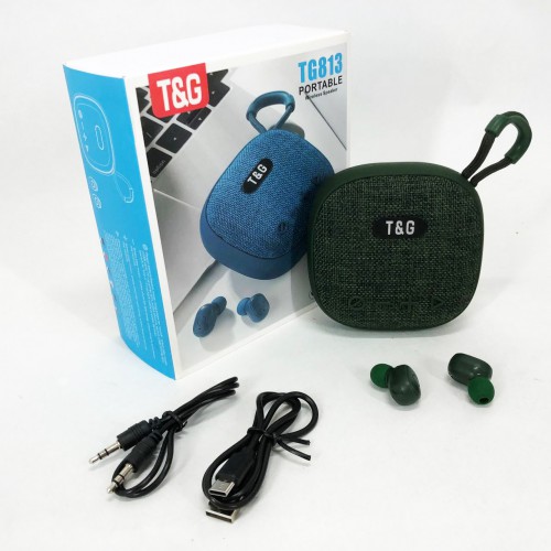 Колонка-Bluetooth із навушниками TG813. Колір: зелений