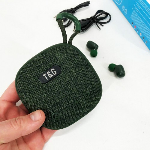Колонка-Bluetooth із навушниками TG813. Колір: зелений