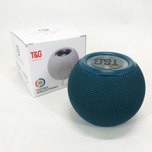 Бездротова потужна колонка TG337 з Bluetooth, RGB-підсвічуванням та радіо. Колір: синій