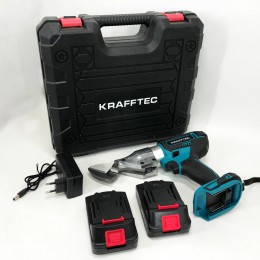 Ножиці акумуляторні по металу в кейсі Krafftec DJS130R, 2 акб 36V/5AP