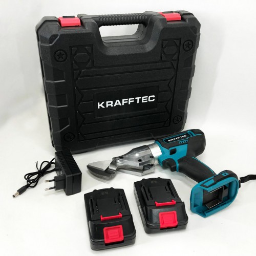 Ножиці акумуляторні по металу в кейсі Krafftec DJS130R, 2 акб 36V/5AP