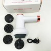 Масажер антицелюлітний для тіла рук та ніг 4 насадки 6 швидкостей Deep Rolling Massager. Колір: білий