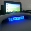 Автомобильные часы с подсветкой VST-7013V вольтметр, 2 термометра Авточасы с выносным термометром