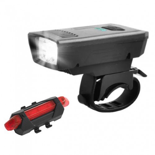 Велоліхтар акумуляторний комплект 1803-1-XPE + STOP-5LED, Велосипедне світло на кермо