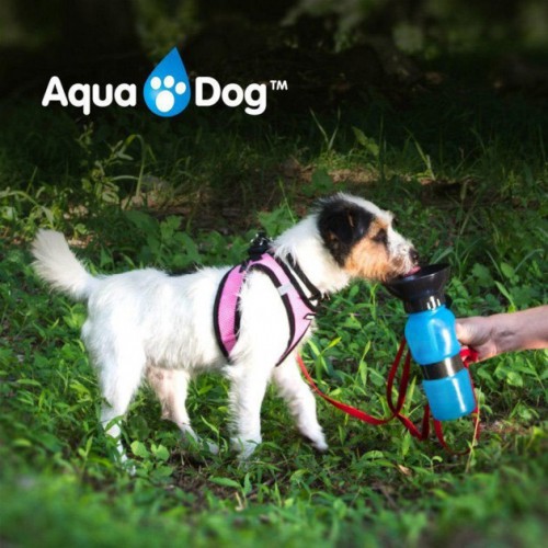 Поїлка для собак дорожня переносна Aqua Dog 537 мл портативна пляшка для великих та дрібних собак FS-97