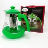 Чайник заварювальний Con Brio Green CB-6215 1,5 л, Чайник самовар скляний. Колір: зелений