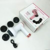Масажер антицелюлітний для тіла рук та ніг 4 насадки 6 швидкостей Deep Rolling Massager. Колір: білий