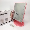 Дзеркало для макіяжу з 16 LED підсвічуванням Mirror, косметичне дзеркало з підсвічуванням. Колір: рожевий