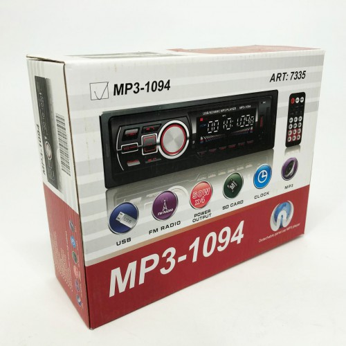 Автомагнітола зі знімною панеллю MP3 1094 з Bluetooth та пультом / Магнітола в машину / Автомобільна