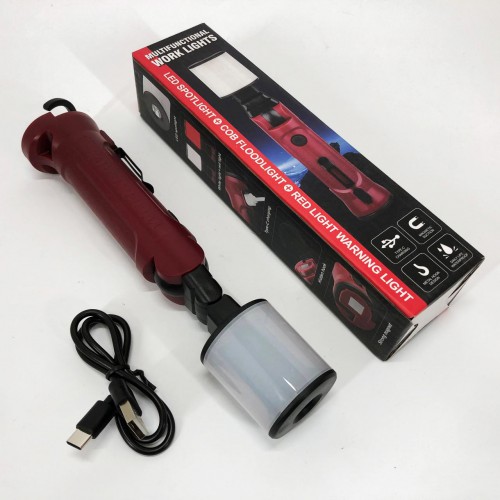 Ліхтар акумуляторний WORKLIGHT-072-XPE 10W 350Lm з гаком та магнітом, Багатофункціональний LED ліхтар