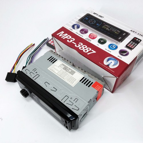 Автомагнітола MP3 3887 ISO 1DIN сенсорний дисплей LED/LCD, Автомобільна магнітола 1din штатна