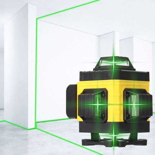 Рівень лазерний лінійний нівелір акумуляторний Laser 4D, 16 ліній, робоча відстань 30м, у кейсі