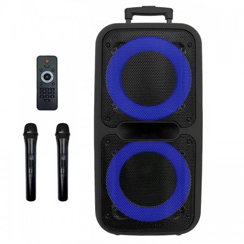 Акустична переносна колонка ZXX-7575 300 Вт акумуляторна з мікрофонами 80х39х33 см