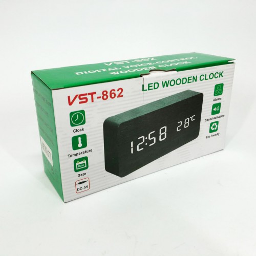 Годинник настільний VST-864 з червоним підсвічуванням, Світлодіодний настільний дорожній електронний годинник