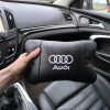 Автомобільна подушка для підголівника Audi – чорна натуральна шкіра