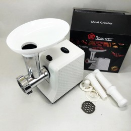 М'ясорубка електрична Domotec R3391 2000W, Потужна компактна м'ясорубка для дому, М'ясорубка 3 в 1