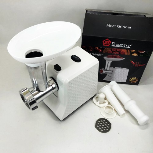 М'ясорубка електрична Domotec R3391 2000W, Потужна компактна м'ясорубка для дому, М'ясорубка 3 в 1
