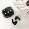 Бездротові вакуумні навушники TWS з дисплеєм LED, вологозахист IPx4 Bluetooth 5.4 з кейсом. Колір: чорний