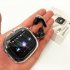 Бездротові вакуумні навушники TWS з дисплеєм LED, вологозахист IPx4 Bluetooth 5.4 з кейсом. Колір: чорний