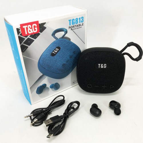 Колонка-Bluetooth із навушниками TG813. Колір: чорний