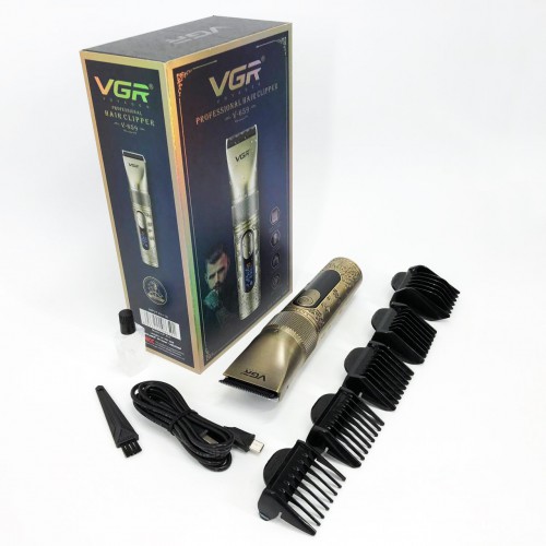 Акумуляторна машинка для стрижки VGR V-659, Машинка для стрижки волосся домашня підстригальна