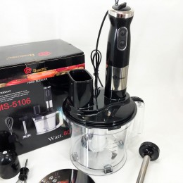 Блендер заглибний багатофункціональний 5-в-1 Domotec MS-5106 800 W, Портативний блендер подрібнювач