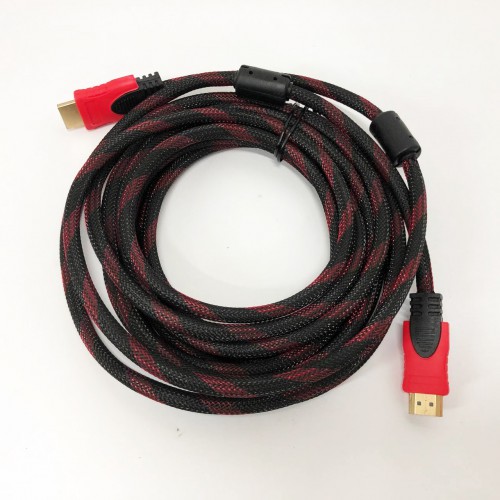 Кабель посилений 5м перехідник адаптер HDMI-HDMI тато-тато аудіо відео шнур в обмотці